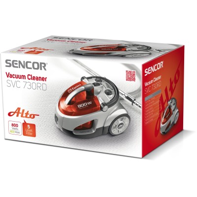 Пилосос Sencor контейнерний Alto, 800Вт, конт пил -1.5л, НЕРА, червоно-сірий (SVC730RD-EUE2) Пилосос Sencor контейнерний Alto, 800Вт, конт пил -1.5л, НЕРА, червоно-сірий (SVC730RD-EUE2)
