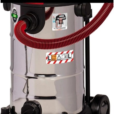 Пилосос професійний Einhell TE-VC 2340 SACL, 1500Вт, 225мБар, контейнер 40л, розетка, клас L, 10.1кг (2342470) Пилосос професійний Einhell TE-VC 2340 SACL, 1500Вт, 225мБар, контейнер 40л, розетка, клас L, 10.1кг (2342470)
