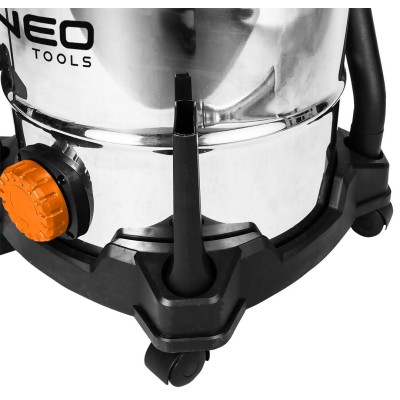 Пилосос професійний Neo Tools, 1400Вт, 18 кПа, контейнер 30л, HEPA, колеса, 5.92кг (04-738) Пилосос професійний Neo Tools, 1400Вт, 18 кПа, контейнер 30л, HEPA, колеса, 5.92кг (04-738)