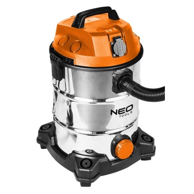 Пилосос професійний Neo Tools, 1400Вт, 18 кПа, контейнер 30л, HEPA, колеса, 5.92кг (04-738) Пилосос професійний Neo Tools, 1400Вт, 18 кПа, контейнер 30л, HEPA, колеса, 5.92кг (04-738)