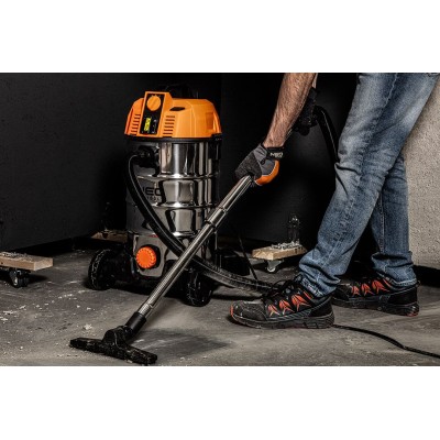 Пилосос професійний Neo Tools, 1600Вт, 18 кПа, контейнер 35л, HEPA, колеса, 7.5кг (04-739) Пилосос професійний Neo Tools, 1600Вт, 18 кПа, контейнер 35л, HEPA, колеса, 7.5кг (04-739)