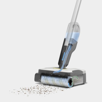 Підлогомийна машина Karcher безпровідна FC 2-4 Battery Set, вода -0.2л, автон. робота до 20хв, вага-2.3кг, білий (1.056-200.0) Підлогомийна машина Karcher безпровідна FC 2-4 Battery Set, вода -0.2л, автон. робота до 20хв, вага-2.3кг, білий (1.056-200.0)