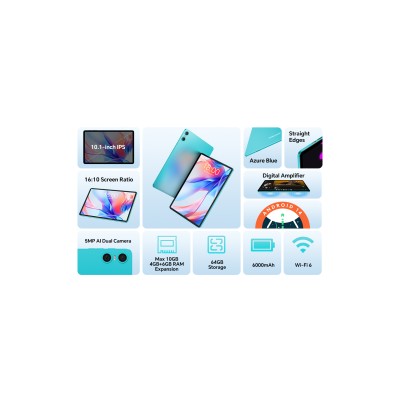 Планшет Teclast P30 10,1" 4/64ГБ блакитний Планшет Teclast P30 10,1" 4/64ГБ блакитний