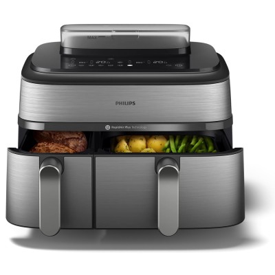 Мультипіч Philips Ovi Dual Steam 2750Вт, чаша-3+6л, сенсорне управл., 12 авто. программ, пластик/метал (NA555/00) Мультипіч Philips Ovi Dual Steam 2750Вт, чаша-3+6л, сенсорне управл., 12 авто. программ, пластик/метал (NA555/00)