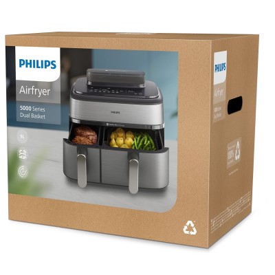Мультипіч Philips Ovi Dual Steam 2750Вт, чаша-3+6л, сенсорне управл., 12 авто. программ, пластик/метал (NA555/00) Мультипіч Philips Ovi Dual Steam 2750Вт, чаша-3+6л, сенсорне управл., 12 авто. программ, пластик/метал (NA555/00)