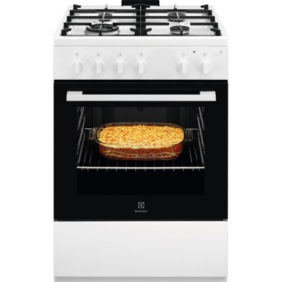 Плита Electrolux газова, 59л, 60x60см, чавун, білий (LKG600011W) Плита Electrolux газова, 59л, 60x60см, чавун, білий (LKG600011W)