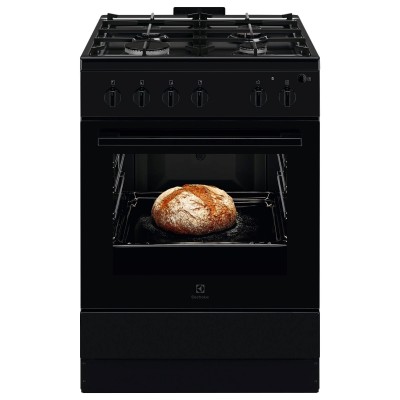 Плита Electrolux газова, 59л, 60x60см, чавун, чорний (LKG604013K) Плита Electrolux газова, 59л, 60x60см, чавун, чорний (LKG604013K)
