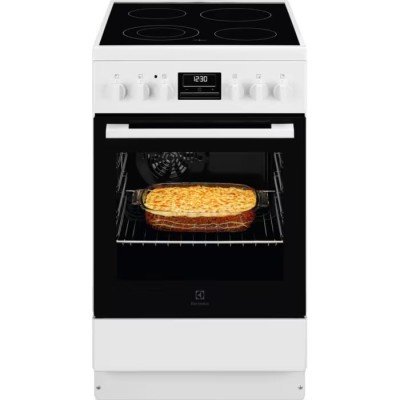 Плита Electrolux електрична склокерамічна, 57л, 50x60см, дисплей, конвекція, білий (LKR540266W) Плита Electrolux електрична склокерамічна, 57л, 50x60см, дисплей, конвекція, білий (LKR540266W)