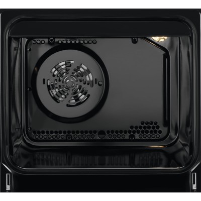 Плита Electrolux електрична склокерамічна, 57л, 50x60см, дисплей, конвекція, мангальна підставка, нерж (LKR540267X)
