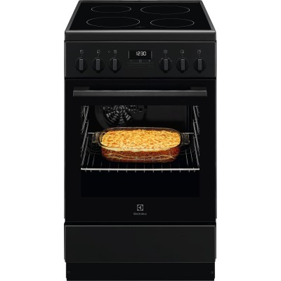 Плита Electrolux електрична склокерамічна, 57л, 50x60см, дисплей, конвекція, чорний матовий (LKR520275K) Плита Electrolux електрична склокерамічна, 57л, 50x60см, дисплей, конвекція, чорний матовий (LKR520275K)