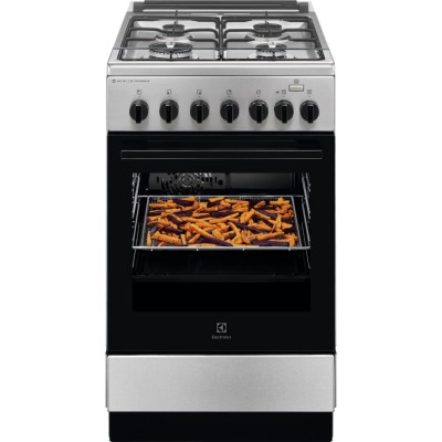 Плита Electrolux комбінована, 58л, 50x60см, конвекція, пара, нерж (LKK560010X)