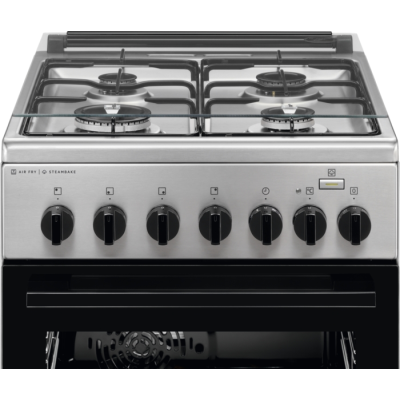 Плита Electrolux комбінована, 58л, 50x60см, конвекція, пара, нерж (LKK560010X)