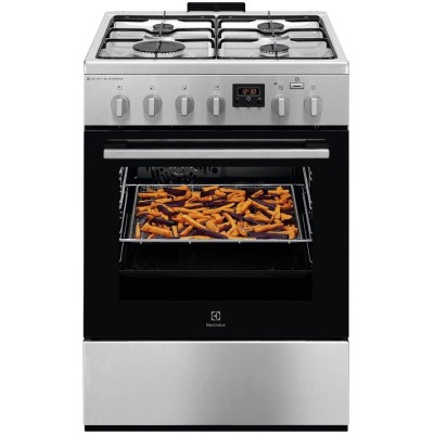 Плита Electrolux комбінована, 58л, 60x60см, дисплей, конвекція, пара, нерж (LKK660221X)
