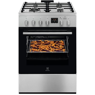 Плита Electrolux комбінована, 58л, 60x60см, дисплей, конвекція, чавун, пара, нерж (LKK664220X) Плита Electrolux комбінована, 58л, 60x60см, дисплей, конвекція, чавун, пара, нерж (LKK664220X)