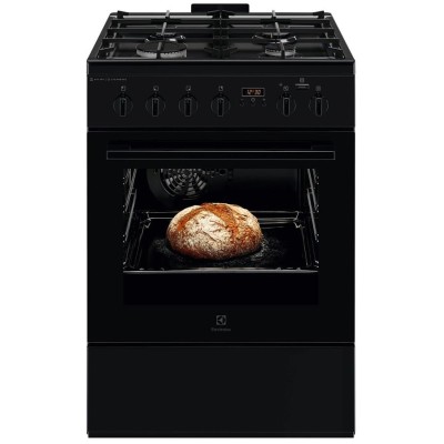 Плита Electrolux комбінована, 58л, 60x60см, дисплей, конвекція, чавун, пара, чорний (LKK660220K) Плита Electrolux комбінована, 58л, 60x60см, дисплей, конвекція, чавун, пара, чорний (LKK660220K)