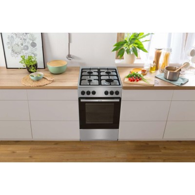 Плита Gorenje газова, 70л, 50x60см, чавун, нерж (GG5A11XF)
