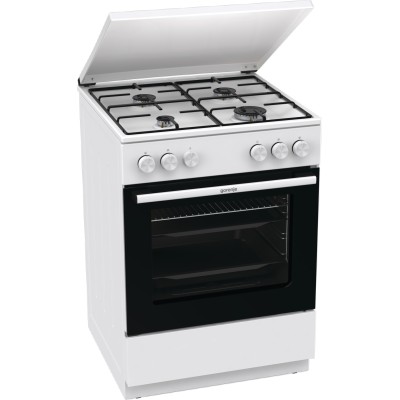 Плита Gorenje газова, 72л, 60x60см, емальовані, з кришкою, білий (GG6A11WJ) Плита Gorenje газова, 72л, 60x60см, емальовані, з кришкою, білий (GG6A11WJ)