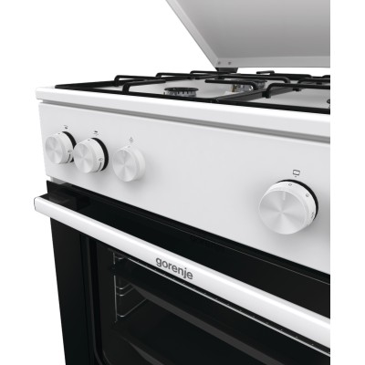Плита Gorenje газова, 72л, 60x60см, емальовані, з кришкою, білий (GG6A11WJ) Плита Gorenje газова, 72л, 60x60см, емальовані, з кришкою, білий (GG6A11WJ)