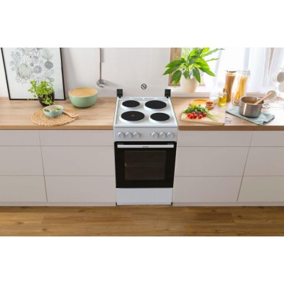 Плита Gorenje електрична , 68л, 50x60см, гриль, білий (GE5A21WH)
