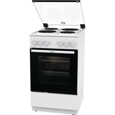 Плита Gorenje електрична , 68л, 50x60см, гриль, білий (GE5A21WH)