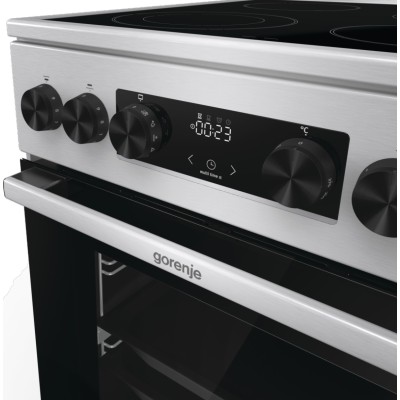 Плита Gorenje електрична склокерамічна, 70л, 50x60см, дисплей, програматор, нерж (GECS5C70XA) Плита Gorenje електрична склокерамічна, 70л, 50x60см, дисплей, програматор, нерж (GECS5C70XA)