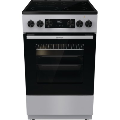 Плита Gorenje електрична склокерамічна, 70л, 50x60см, дисплей, програматор, сірий (GEC5C41SG)