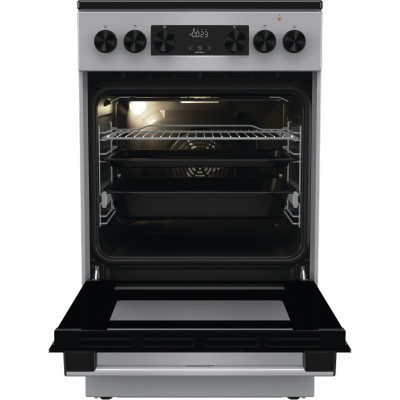 Плита Gorenje електрична склокерамічна, 70л, 50x60см, дисплей, програматор, сірий (GEC5C41SG)