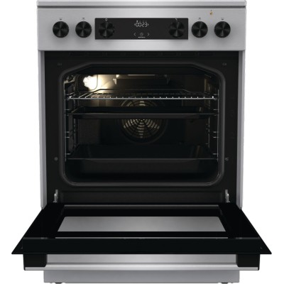 Плита Gorenje електрична склокерамічна, 71л, 60x60см, дисплей, програматор, нерж (GECS6C70XC)