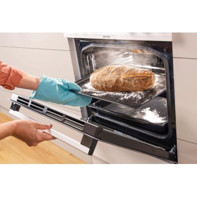 Плита Gorenje електрична склокерамічна, 71л, 60x60см, дисплей, програматор, нерж (GECS6C70XC)