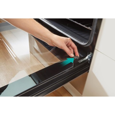 Плита Gorenje електрична склокерамічна, 71л, 60x60см, дисплей, програматор, нерж (GECS6C70XC)