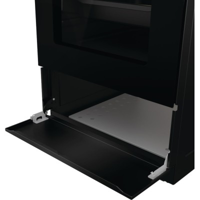 Плита Gorenje комбінована, 62л, 50x60см, дисплей, IconLed, емальовані, чорний (GK5C60BJ)