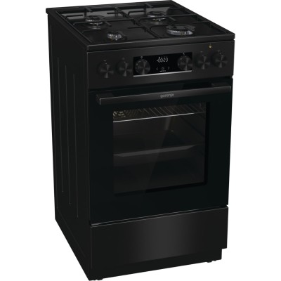 Плита Gorenje комбінована, 62л, 50x60см, дисплей, програматор, приготування на пару, емальовані реш, чорний (GKS5C70BJ) Плита Gorenje комбінована, 62л, 50x60см, дисплей, програматор, приготування на пару, емальовані реш, чорний (GKS5C70BJ)