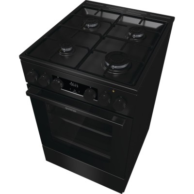 Плита Gorenje комбінована, 62л, 50x60см, дисплей, програматор, приготування на пару, емальовані реш, чорний (GKS5C70BJ) Плита Gorenje комбінована, 62л, 50x60см, дисплей, програматор, приготування на пару, емальовані реш, чорний (GKS5C70BJ)