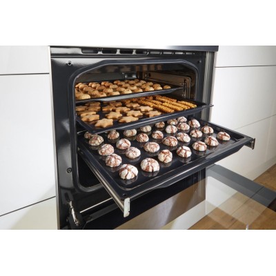 Плита Gorenje комбінована, 62л, 50x60см, дисплей, програматор, приготування на пару, емальовані реш, чорний (GKS5C70BJ) Плита Gorenje комбінована, 62л, 50x60см, дисплей, програматор, приготування на пару, емальовані реш, чорний (GKS5C70BJ)