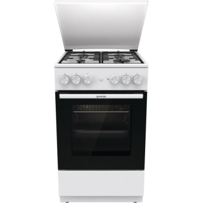 Плита Gorenje комбінована, 68л, 50x60см, емальовані реш, з кришкою, білий (GK5A22WH)