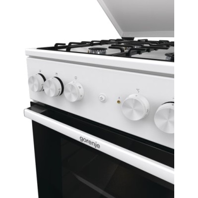 Плита Gorenje комбінована, 68л, 50x60см, емальовані реш, з кришкою, білий (GK5A22WH)