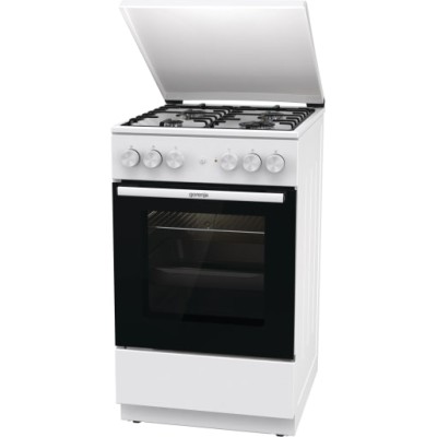 Плита Gorenje комбінована, 68л, 50x60см, емальовані реш, з кришкою, білий (GK5A22WH)