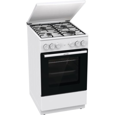 Плита Gorenje комбінована, 68л, 50x60см, емальовані реш, з кришкою, білий (GK5A22WH)