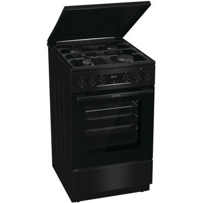 Плита Gorenje комбінована, 70л, 50x60см, дисплей, чавун, чорний (GK5C42BF)