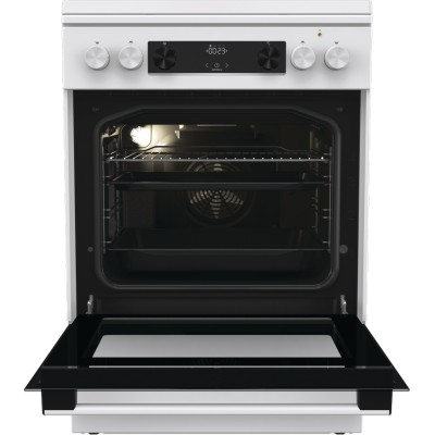 Плита Gorenje комбінована, 71л, 60x60см, дисплей, IconLed, чавун, білий (GK6C5WF)