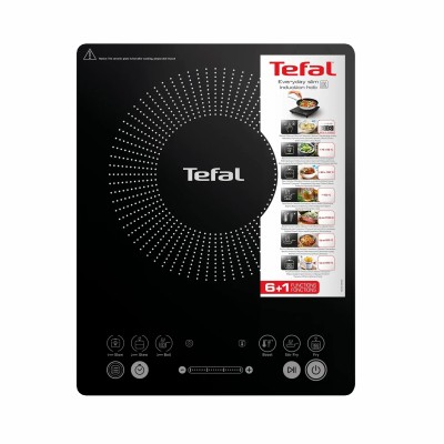 Плитка настільна Tefal індукційна Everyday Slim, комфорок - 1 на 2.1кВт, керування - сенсорне, пррограм - 6, чорний (IH2108E1) Плитка настільна Tefal індукційна Everyday Slim, комфорок - 1 на 2.1кВт, керування - сенсорне, пррограм - 6, чорний (IH2108E1)