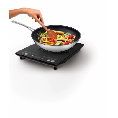 Плитка настільна Tefal індукційна Everyday Slim, комфорок - 1 на 2.1кВт, керування - сенсорне, пррограм - 6, чорний (IH2108E1) Плитка настільна Tefal індукційна Everyday Slim, комфорок - 1 на 2.1кВт, керування - сенсорне, пррограм - 6, чорний (IH2108E1)