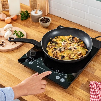 Плитка настільна Tefal індукційна Everyday Slim, комфорок - 1 на 2.1кВт, керування - сенсорне, пррограм - 6, чорний (IH2108E1) Плитка настільна Tefal індукційна Everyday Slim, комфорок - 1 на 2.1кВт, керування - сенсорне, пррограм - 6, чорний (IH2108E1)