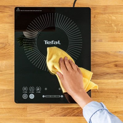 Плитка настільна Tefal індукційна Everyday Slim, комфорок - 1 на 2.1кВт, керування - сенсорне, пррограм - 6, чорний (IH2108E1) Плитка настільна Tefal індукційна Everyday Slim, комфорок - 1 на 2.1кВт, керування - сенсорне, пррограм - 6, чорний (IH2108E1)