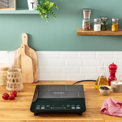 Плитка настільна Tefal індукційна Everyday Slim, комфорок - 1 на 2.1кВт, керування - сенсорне, пррограм - 6, чорний (IH2108E1) Плитка настільна Tefal індукційна Everyday Slim, комфорок - 1 на 2.1кВт, керування - сенсорне, пррограм - 6, чорний (IH2108E1)