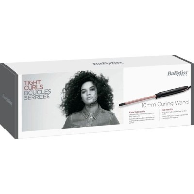 Плойка Babyliss, 48Вт, темп.режимів-6, D -10mm, 160-210С, кераміка, чорно-золотий (C449E)