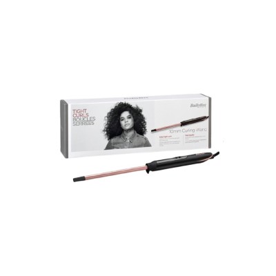 Плойка Babyliss, 48Вт, темп.режимів-6, D -10mm, 160-210С, кераміка, чорно-золотий (C449E)