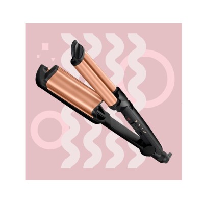 Плойка Babyliss, гофре , 85Вт, темп.режимів-3, 160-210С, природні хвилі, кераміка, турмалін , чорний (W2447E)