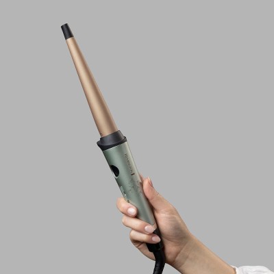 Плойка Remington Botanicals, конусна, 43Вт, темп.режимів-10, D-13-25mm, 130-210С, іонізація, кераміка, сіро-зелений (CI5860) Плойка Remington Botanicals, конусна, 43Вт, темп.режимів-10, D-13-25mm, 130-210С, іонізація, кераміка, сіро-зелений (CI5860)