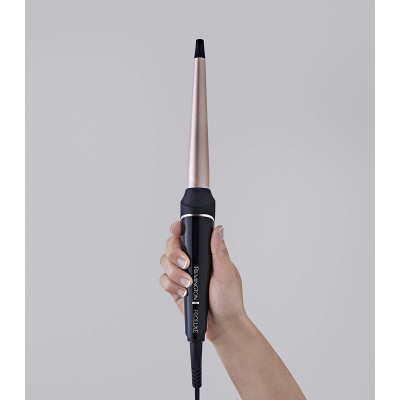 Плойка Remington ProLuxe Midnight Edition, конусна, 37Вт, темп.режимів-10, D-13-25mm, 120-210С, дисплей, кераміка, чорний (CI91W Плойка Remington ProLuxe Midnight Edition, конусна, 37Вт, темп.режимів-10, D-13-25mm, 120-210С, дисплей, кераміка, чорний (CI91W